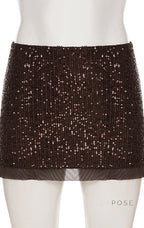 Christine Sequin Halter Skirt Set