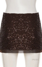 Christine Sequin Halter Skirt Set