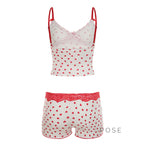 Ciera Heart Print Lace Short Set