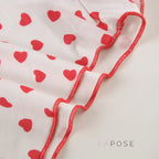 Ciera Heart Print Lace Short Set