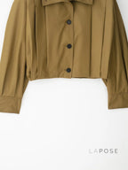 Cierra Pleated Cropped Windbreaker