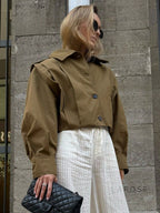 Cierra Pleated Cropped Windbreaker
