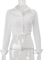 Clarke Tie-Front Crop Top