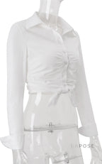 Clarke Tie-Front Crop Top