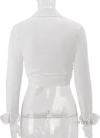 Clarke Tie-Front Crop Top