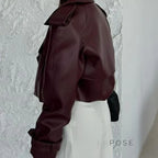 Cody Faux Leather Crop Jacket