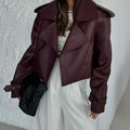 Cody Faux Leather Crop Jacket