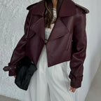 Cody Faux Leather Crop Jacket