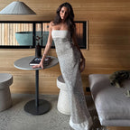 Collette Backless Sequin Gown