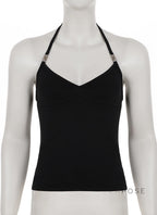 Coraline Metal Halter Top