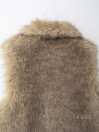Corbin Faux Fur Lapel Vest