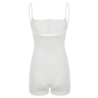 Cut-Out Corset Romper