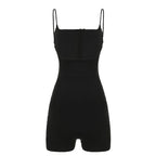 Cut-Out Corset Romper