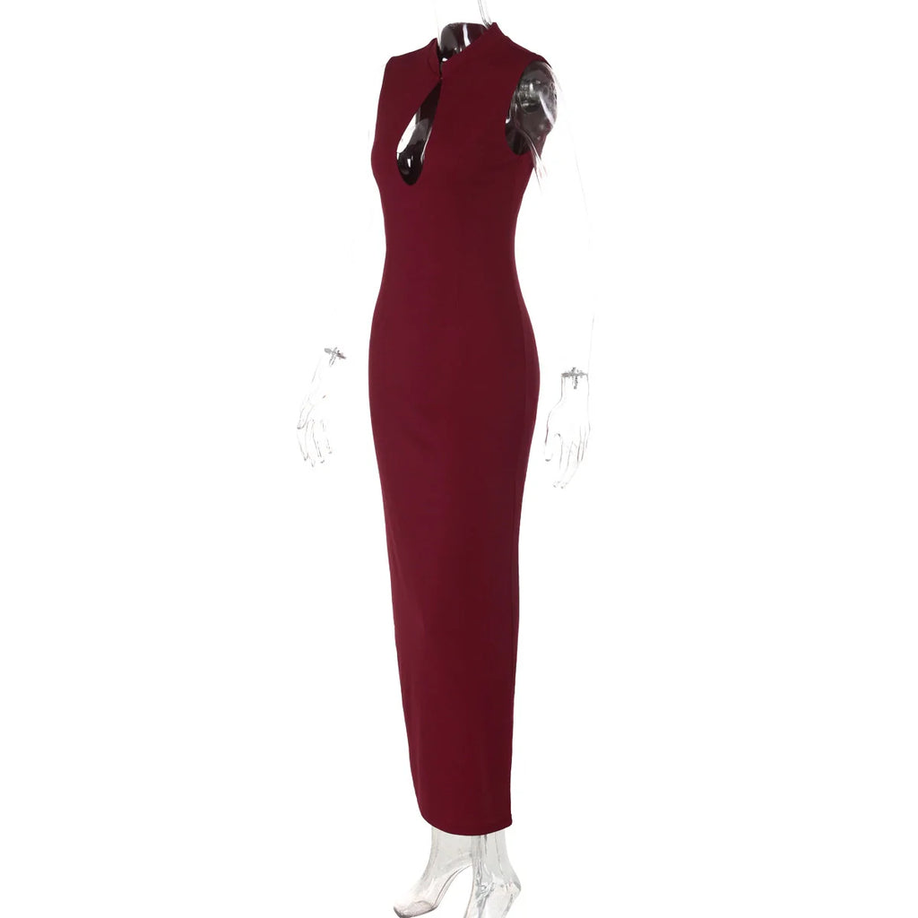 Cut-out Slit Maxi Dress