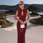 Cut-out Slit Maxi Dress