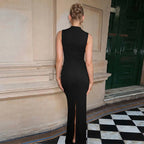Cut-out Slit Maxi Dress