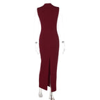 Cut-out Slit Maxi Dress