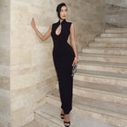 Cut-out Slit Maxi Dress