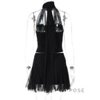 Daleysa Halter Ruched Skirt Set