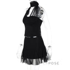 Daleysa Halter Ruched Skirt Set