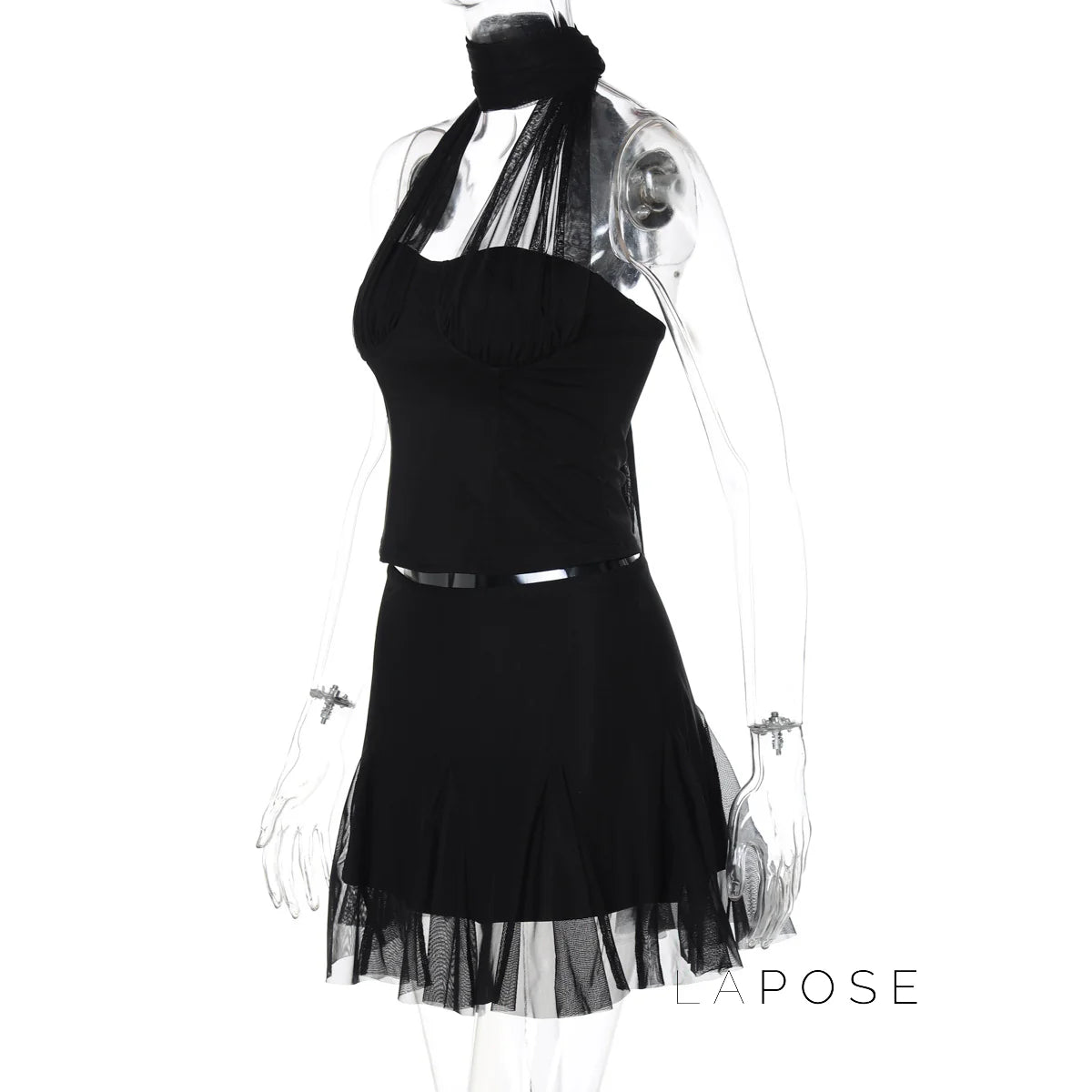 Daleysa Halter Ruched Skirt Set