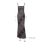 Damaris Strappy Leopard Maxi Dress