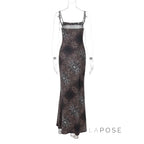 Damaris Strappy Leopard Maxi Dress