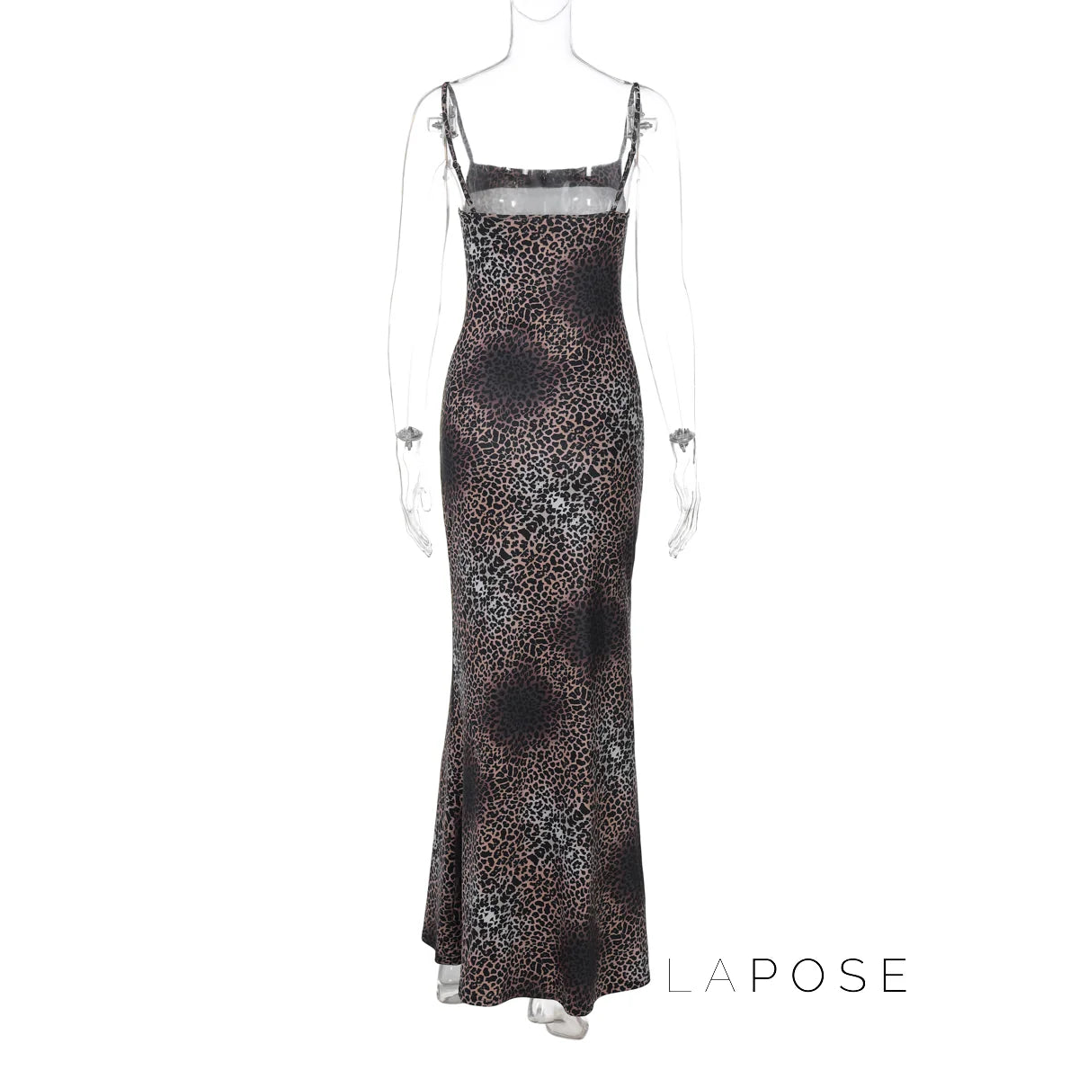 Damaris Strappy Leopard Maxi Dress