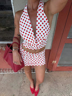 Dayna Polka Dot Skirt Set