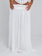 Delana Ruched Tie Maxi Skirt