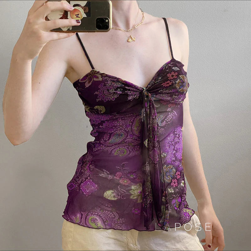 Denali Paisley Ruched Camisole