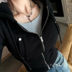 Dhanvi Slim Fit Zip Hoodie