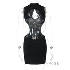 Dilynn Butterfly Backless Dress