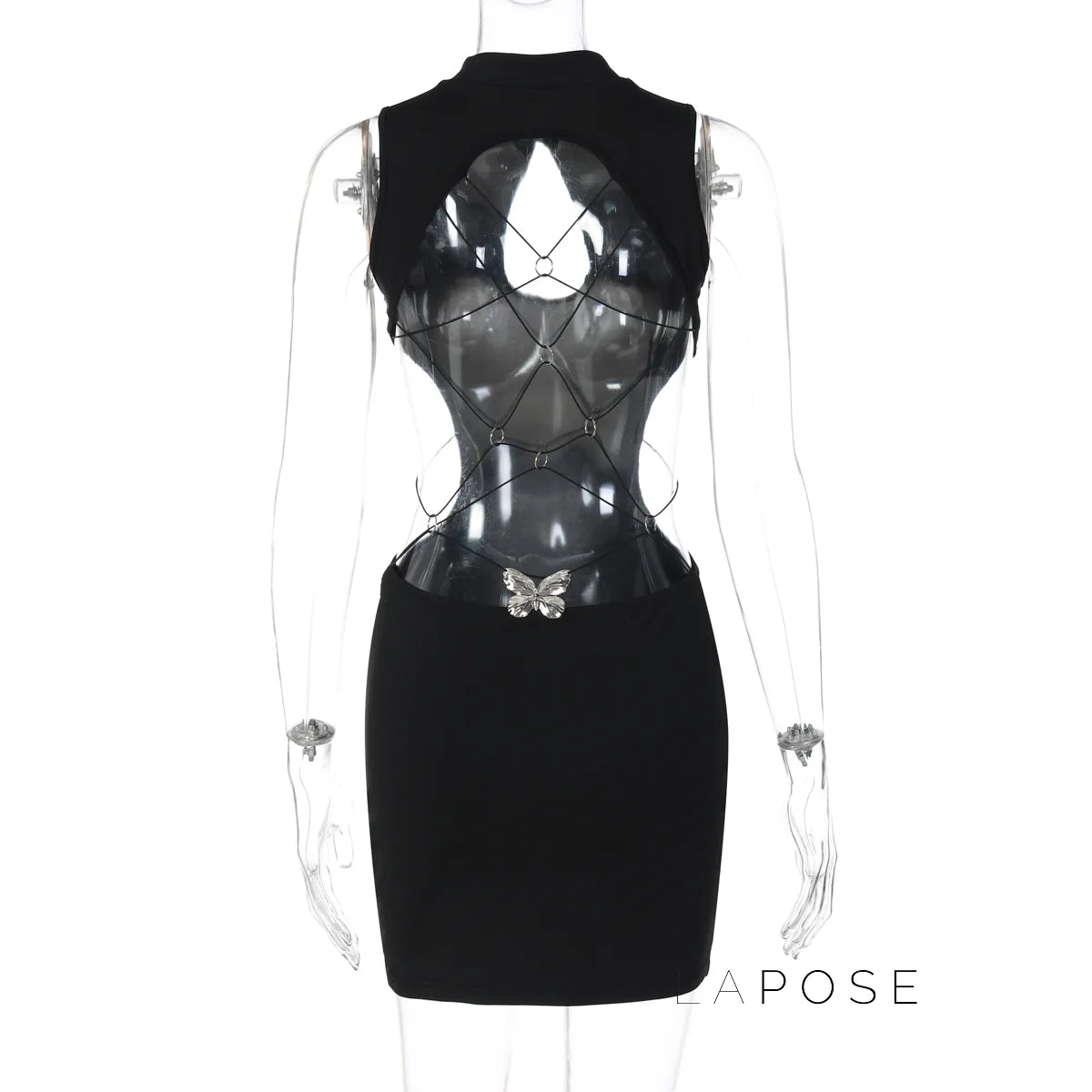 Dilynn Butterfly Backless Dress