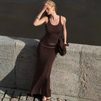 Dim Maillard Pleated Skirt Set