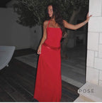 Eleanor Sequin Halter Maxi Dress