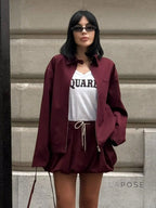 Eliza Collared Bomber Jacket