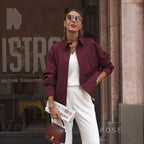 Eliza Collared Bomber Jacket