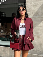 Eliza Collared Bomber Jacket