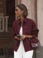 Eliza Collared Bomber Jacket