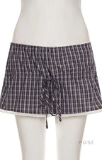 Elora Plaid Crop Skirt Set