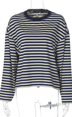 Elva Contrast Stripe Long Sleeve Top