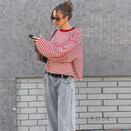 Elva Contrast Stripe Long Sleeve Top