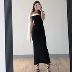 Elyanna Off Shoulder Bow Maxi Dress