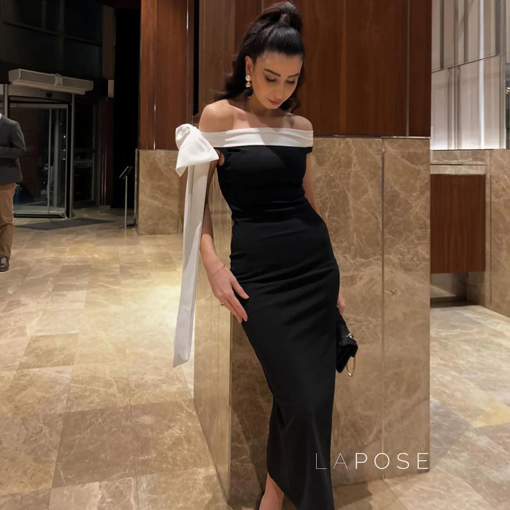 Elyanna Off Shoulder Bow Maxi Dress