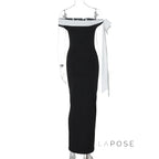 Elyanna Off Shoulder Bow Maxi Dress