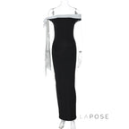 Elyanna Off Shoulder Bow Maxi Dress