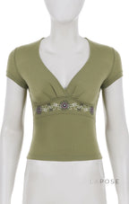 Elyzabeth Floral V-Neck Top