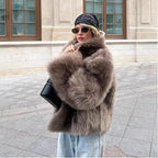 Eman Plush Faux Fur Jacket