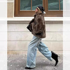 Eman Plush Faux Fur Jacket